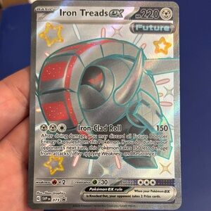 Pokemon Iron Treads EX Card - Silver and Red Design